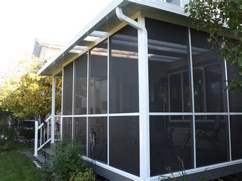 screen house with white metal roof|hardtop screen room panels.